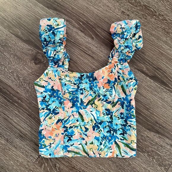 Abercrombie & Fitch Bubble Strap Crop Top - Picture 1 of 6